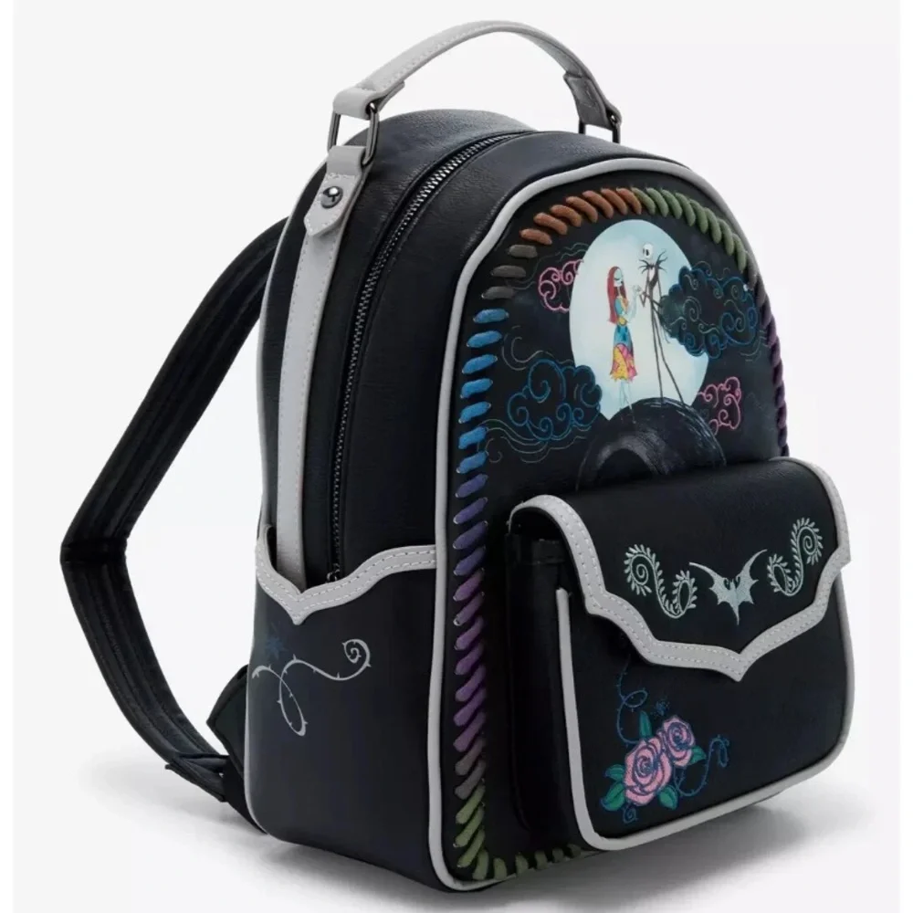 Disney Black Backpack with Colorful Nightmare Design